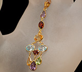 Ювелирный гарнитур с самоцветами Золото