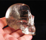 Череп, вырезанный из цельного куска кварца Серебро 925
