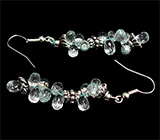 Ювелирный гарнитур с аквамаринами Серебро 925