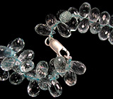 Ювелирный гарнитур с аквамаринами Серебро 925