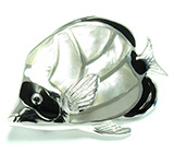 Брошь-кулон с перламутром и эмалью Серебро 925