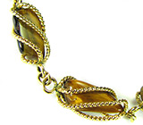 Оригинальный браслет с тигровым глазом Серебро 925