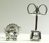 Серьги с бриллиантами 0,65 карат Золото