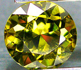 Элегантное кольцо с демантоидом и бриллиантами Золото