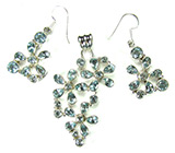 Элегантный комплект с топазами Серебро 925