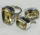 Комплект с цитринами Серебро 925