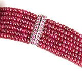 Ювелирный гарнитур с рубинами Серебро 925