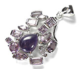 Замечательный комплект с аметистами Серебро 925