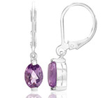 Серьги с аметистами Серебро 925