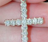 Кулон-крест с бриллиантами Золото