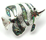 Брошь-кулон с абалоном Серебро 925