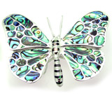 Брошь-кулон с радужным абалоном Серебро 925