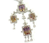 Ювелирный гарнитур с аметринами Серебро 925