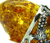 Брелок с медовым янтарем Серебро 925