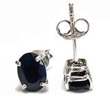 Серьги с сапфирами Серебро 925