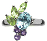 Комплект с самоцветами Серебро 925