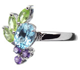 Комплект с самоцветами Серебро 925