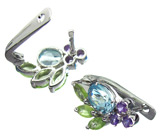 Комплект с самоцветами Серебро 925