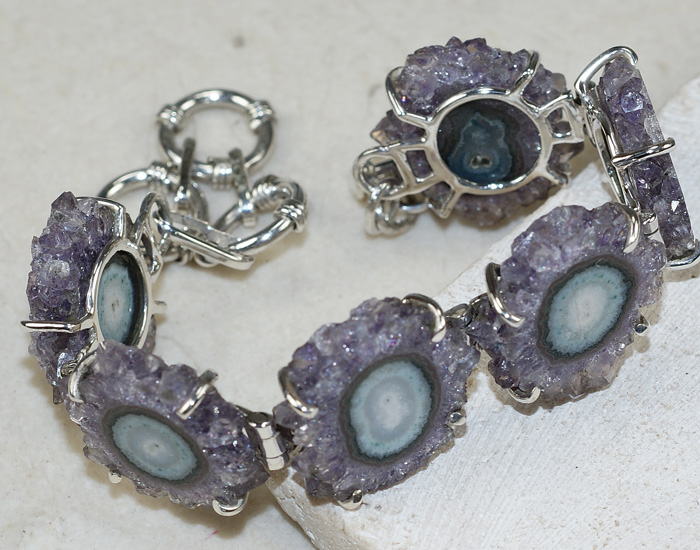 Комплект со слайсами аметиста