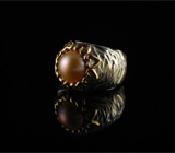 Кольцо из серебра и золота с кремово-розовой жемчужиной Серебро 925