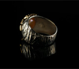 Кольцо из серебра и золота с кремово-розовой жемчужиной Серебро 925