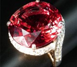 Кольцо с роскошным империал топазом и цирконами Серебро 925