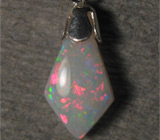 Кулон с белым опалом на цепочке Серебро 925