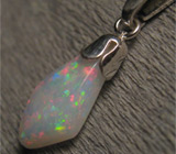 Кулон с белым опалом на цепочке Серебро 925