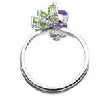 Комплект с аметистами и перидотами Серебро 925