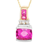 Золотая подвеска с сапфирами на цепочке