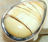 Кольцо с матричным опалом Серебро 925