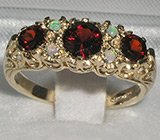 Кольцо с опалами и гранатами от D&J Magic Jewelry Золото