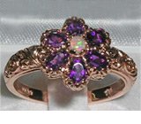 Кольцо с опалом и аметистами от D&J Magic Jewelry Золото
