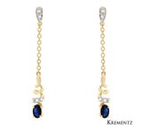 Золотые серьги от Krementz с сапфирами Золото