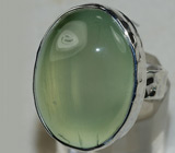 Кольцо с пастельно-зеленым пренитом Серебро 925