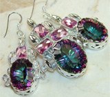 Комплект с мистик-топазами Серебро 925