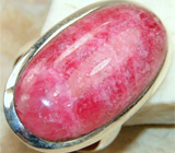 Кольцо с крупным ярким родохрозитом Серебро 925