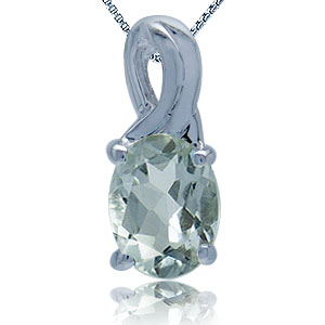 Кулон с зеленым аметистом