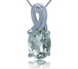 Кулон с зеленым аметистом Серебро 925