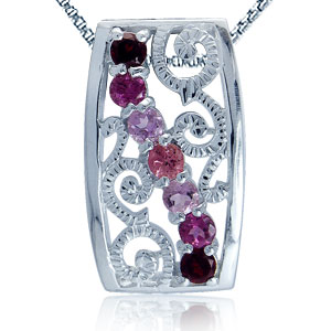 Кулон из коллекции "Palette" с самоцветами