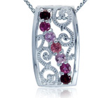 Кулон из коллекции "Palette" с самоцветами Серебро 925