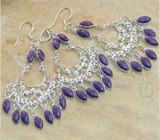 Эффектный комплект с сугилитом Серебро 925