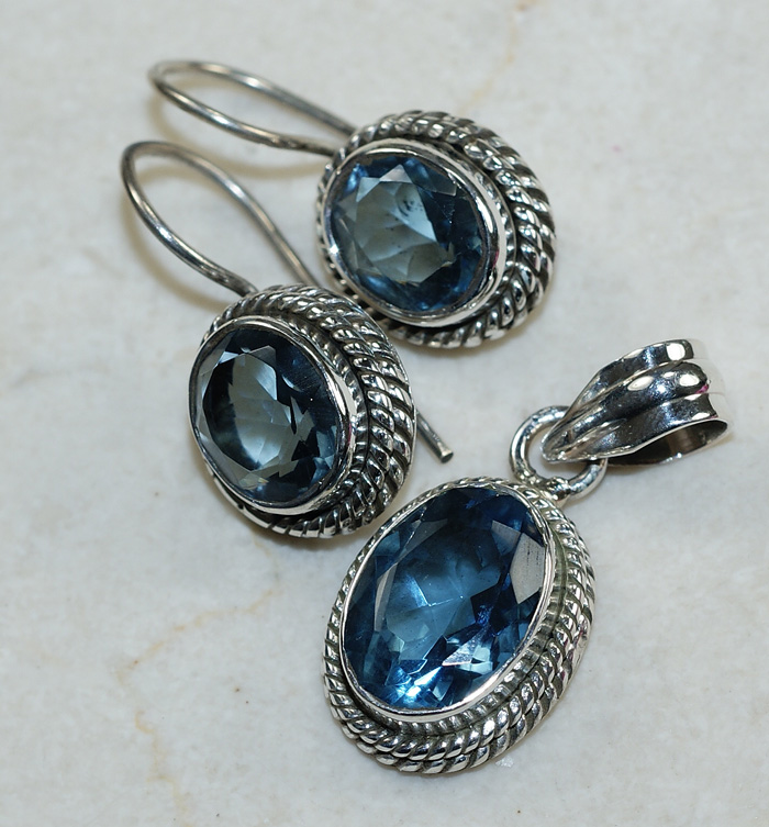 Комплект с синим кварцем