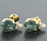 Эффектные серьги с александритами Золото