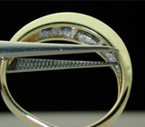 Унисекс кольцо с сапфирами и бриллиантами Золото