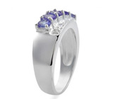 Элегантное кольцо с танзанитами от D&J Magic Jewelry Серебро 925