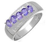 Элегантное кольцо с танзанитами от D&J Magic Jewelry Серебро 925