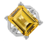 Элегантное кольцо с золотистым цитрином от D&J Magic Jewelry