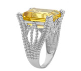 Элегантное кольцо с золотистым цитрином от D&J Magic Jewelry Серебро 925