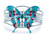 Комплект «Butterfly» перламутром и эмалью Серебро 925